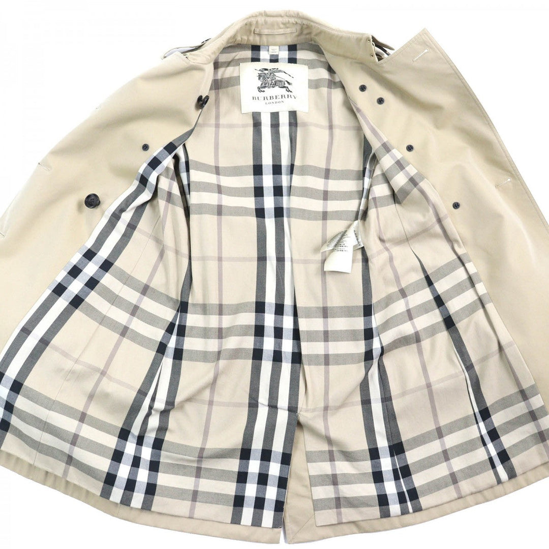 BURBERRY LONDON trench coat 3955590 Outer: 100% cotton, Lining: 100% cotton, Sleeve lining: 60% acetate, Sleeve lining: 40% cupra, Leather part: cowhide beige Women 38 Used Authentic