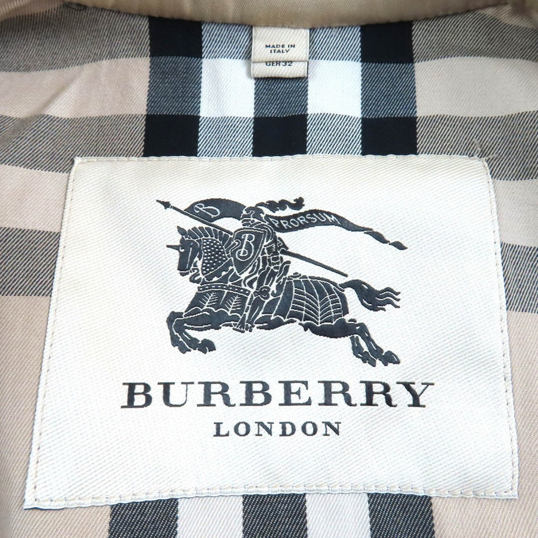 BURBERRY LONDON trench coat 3955590 Outer: 100% cotton, Lining: 100% cotton, Sleeve lining: 60% acetate, Sleeve lining: 40% cupra, Leather part: cowhide beige Women 38 Used Authentic