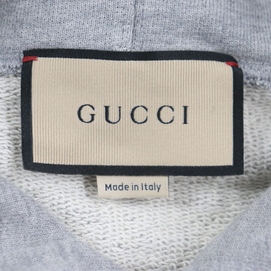 GUCCI Hoodie 715911 Main: 100% cotton, part: 97% cotton, part: 3% polyurethane gray mens S Used Authentic
