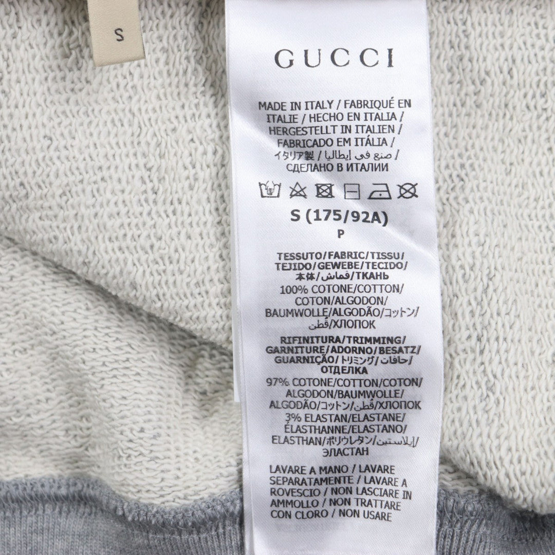 GUCCI Hoodie 715911 Main: 100% cotton, part: 97% cotton, part: 3% polyurethane gray mens S Used Authentic