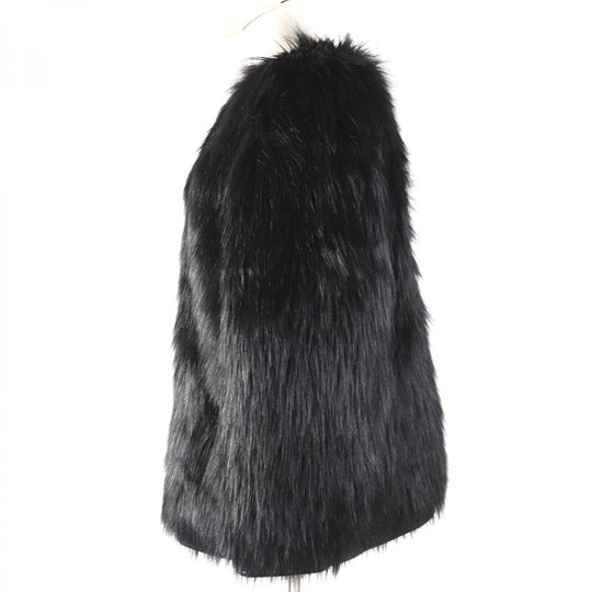 DOLCE&GABBANA Jacket Outer: 75% modacrylic, Outer: 25% polyester, Lining: 97% polyester, Lining: 3% elastane (polyurethane), Filling: 100% polyester black Women 36 Used Authentic