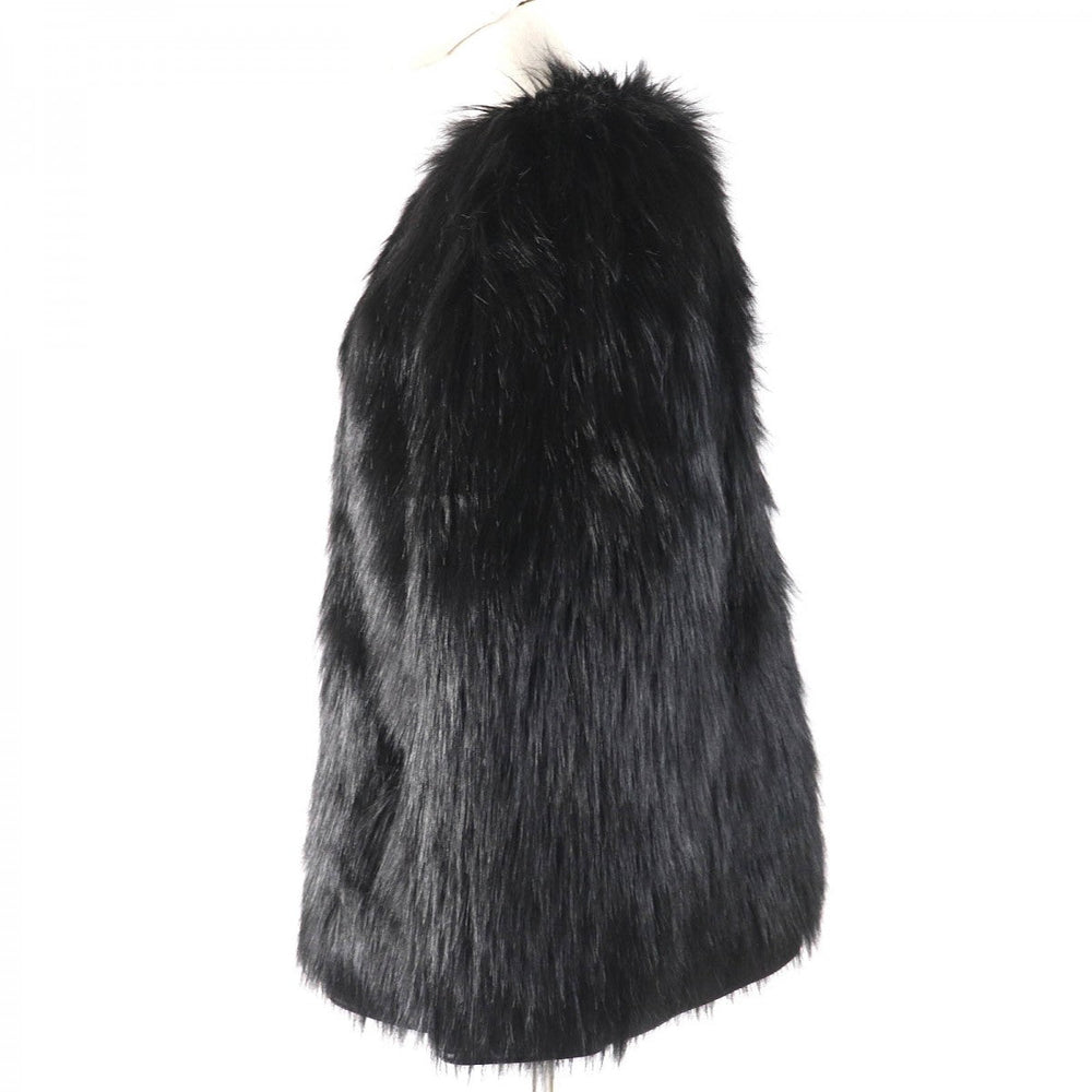 DOLCE&GABBANA Jacket Outer: 75% modacrylic, Outer: 25% polyester, Lining: 97% polyester, Lining: 3% elastane (polyurethane), Filling: 100% polyester black Women 36 Used Authentic