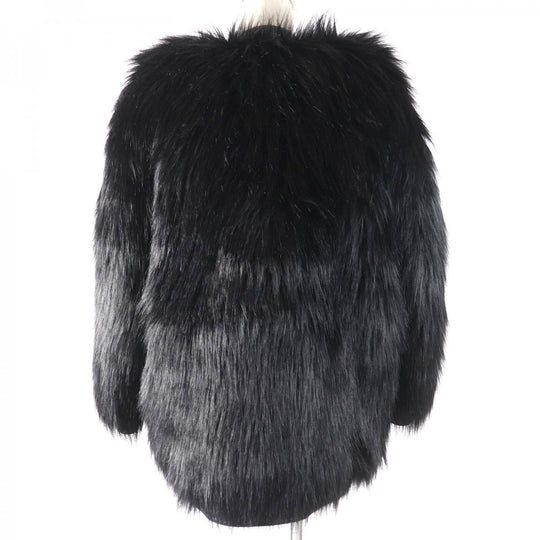 DOLCE&GABBANA Jacket Outer: 75% modacrylic, Outer: 25% polyester, Lining: 97% polyester, Lining: 3% elastane (polyurethane), Filling: 100% polyester black Women 36 Used Authentic