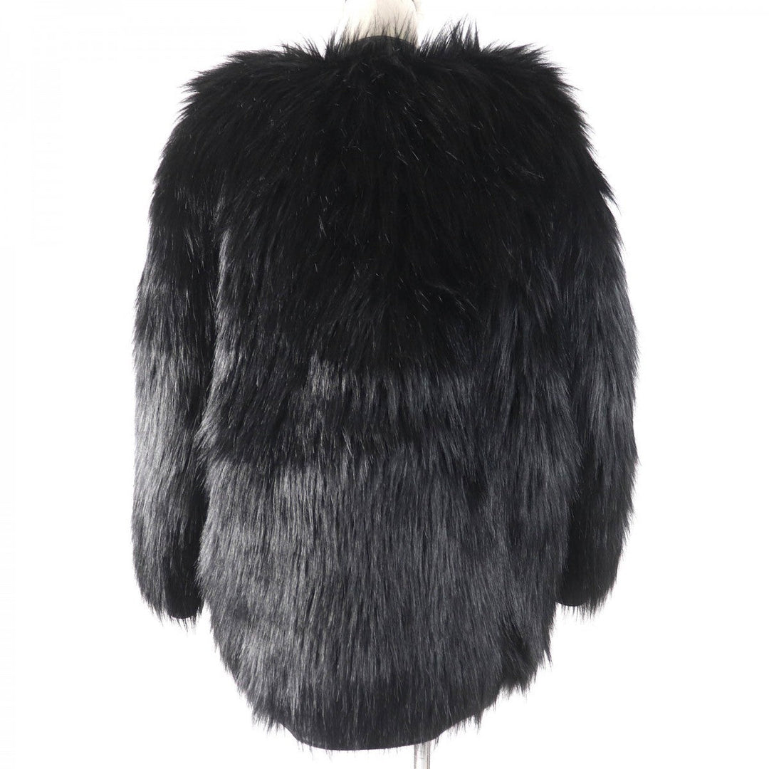 DOLCE&GABBANA Jacket Outer: 75% modacrylic, Outer: 25% polyester, Lining: 97% polyester, Lining: 3% elastane (polyurethane), Filling: 100% polyester black Women 36 Used Authentic