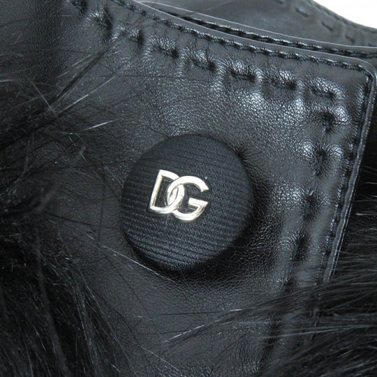 DOLCE&GABBANA Jacket Outer: 75% modacrylic, Outer: 25% polyester, Lining: 97% polyester, Lining: 3% elastane (polyurethane), Filling: 100% polyester black Women 36 Used Authentic