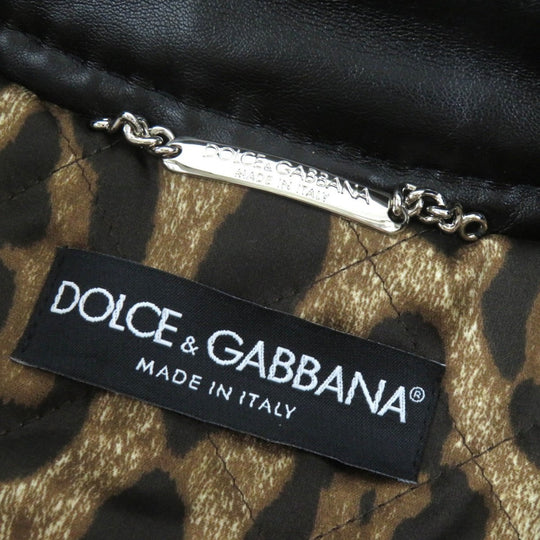 DOLCE&GABBANA Jacket Outer: 75% modacrylic, Outer: 25% polyester, Lining: 97% polyester, Lining: 3% elastane (polyurethane), Filling: 100% polyester black Women 36 Used Authentic