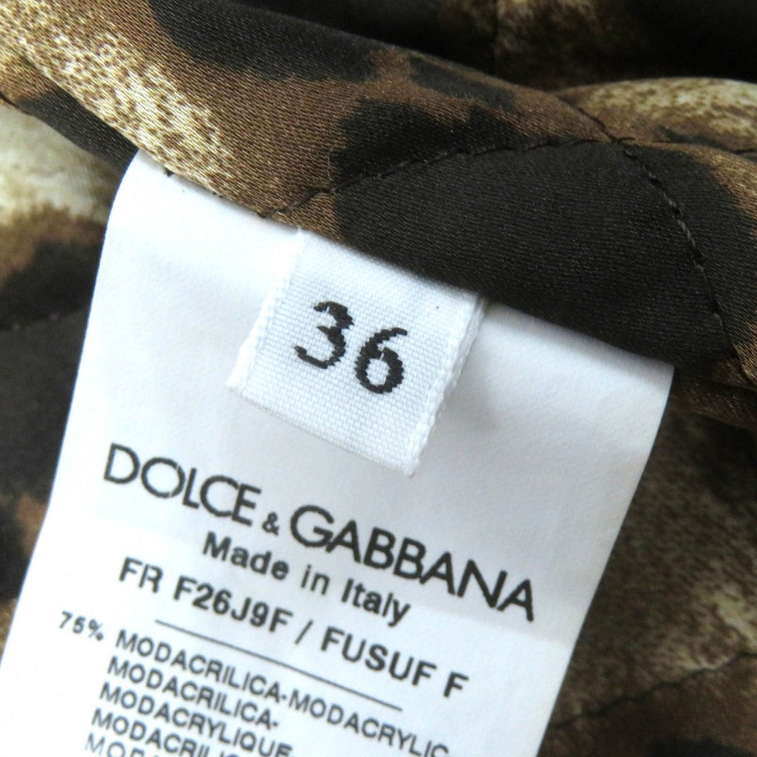 DOLCE&GABBANA Jacket Outer: 75% modacrylic, Outer: 25% polyester, Lining: 97% polyester, Lining: 3% elastane (polyurethane), Filling: 100% polyester black Women 36 Used Authentic