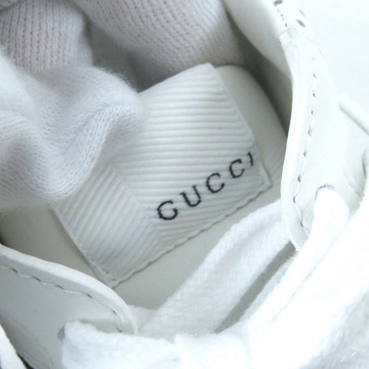 GUCCI Low cut sneakers 670415 Main: Leather White Blue Green Red Women 34.5 Used Authentic