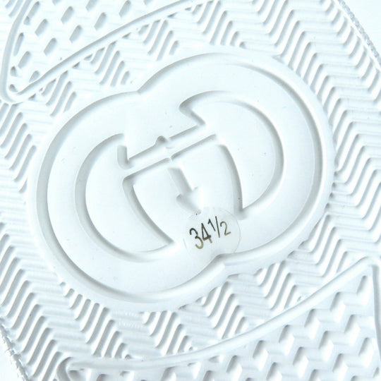 GUCCI Low cut sneakers 670415 Main: Leather White Blue Green Red Women 34.5 Used Authentic