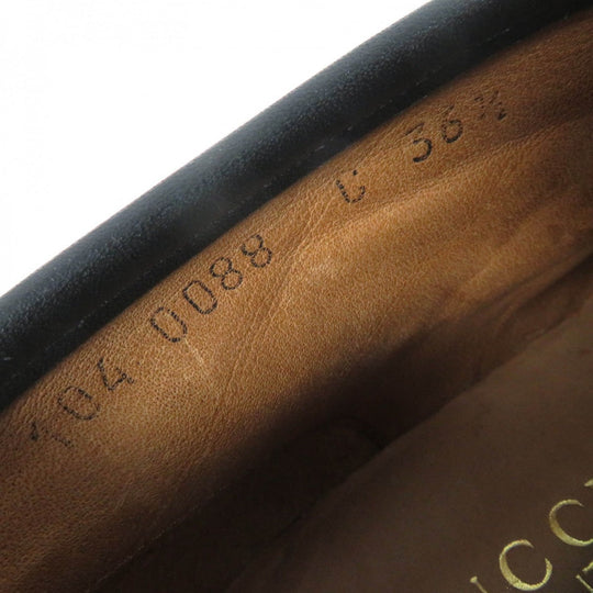 GUCCI short boots 104 0088 Suede leather black 36.5