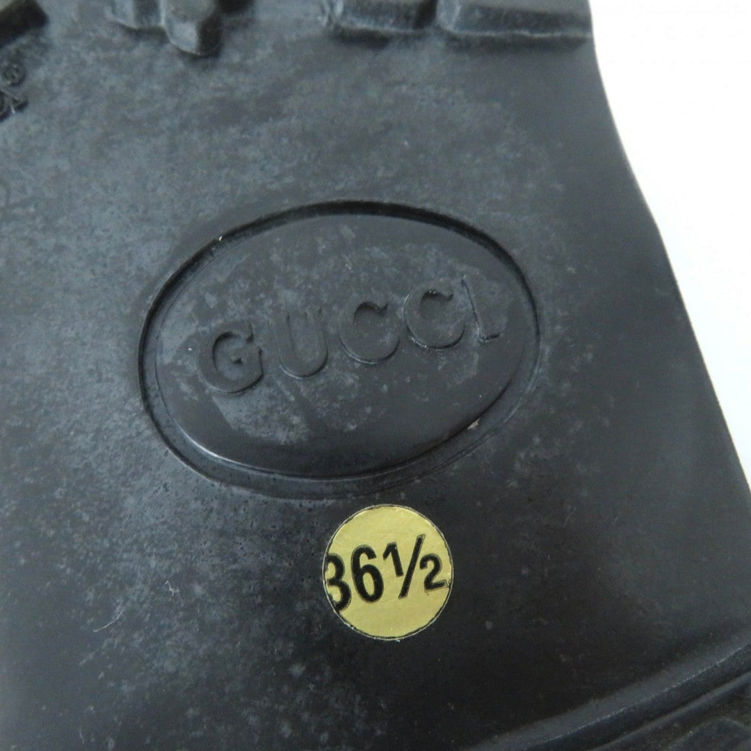 GUCCI short boots 104 0088 Suede leather black 36.5