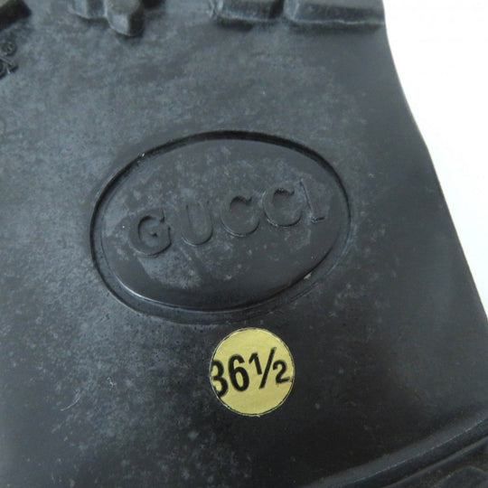 GUCCI short boots 104 0088 Suede leather black 36.5