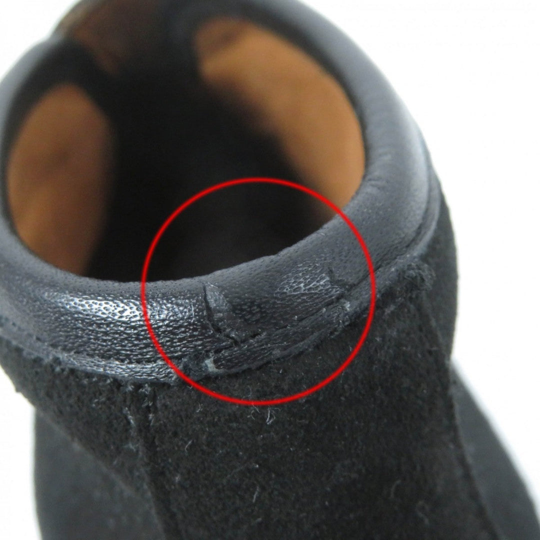 GUCCI short boots 104 0088 Suede leather black 36.5