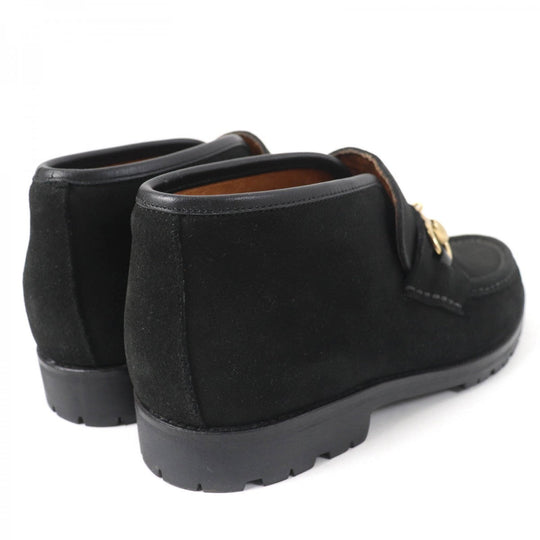 GUCCI short boots 104 0088 Suede leather black 36.5