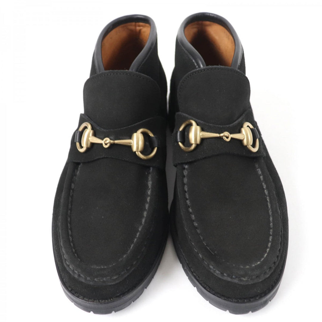 GUCCI short boots 104 0088 Suede leather black 36.5