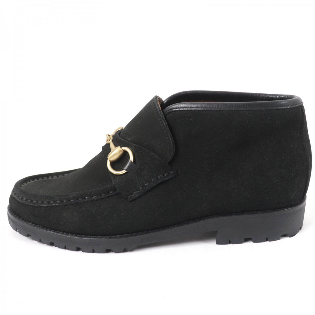 GUCCI short boots 104 0088 Suede leather black 36.5