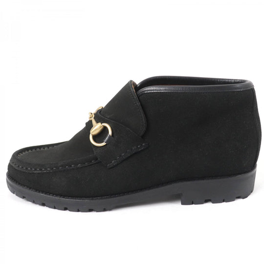 GUCCI short boots 104 0088 Suede leather black 36.5