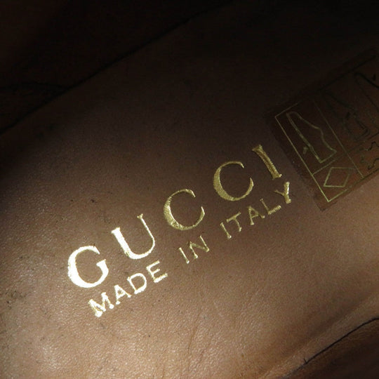 GUCCI short boots 104 0088 Suede leather black 36.5