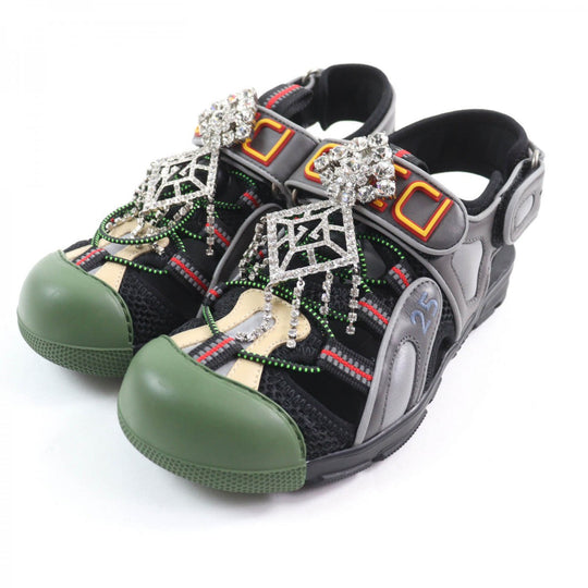 GUCCI Sandals 571557 Main: Leather Multi Women 36 Used Authentic