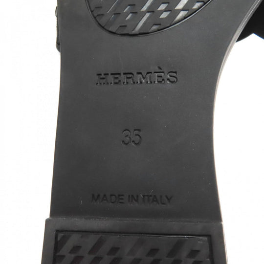 HERMES Sandals Main: Rubber black Aloha Women 35 Used Authentic