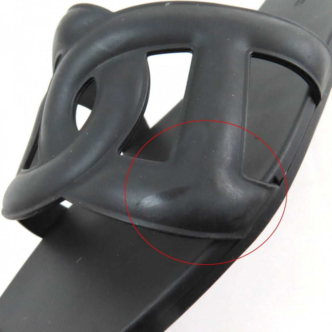 HERMES Sandals Main: Rubber black Aloha Women 35 Used Authentic