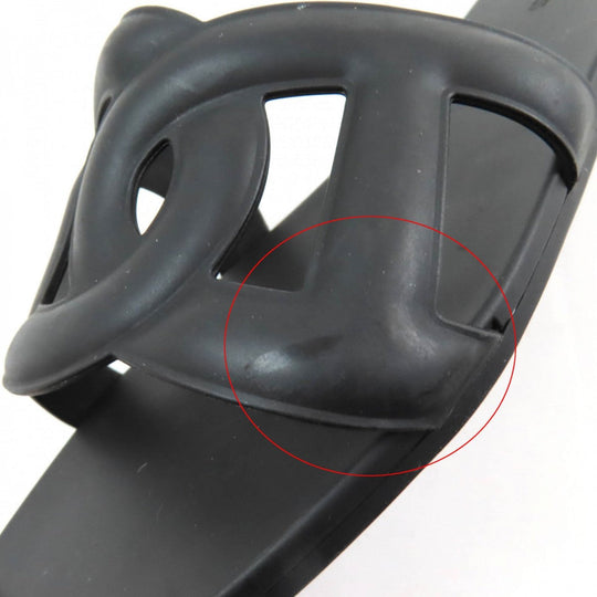 HERMES Sandals Main: Rubber black Aloha Women 35 Used Authentic