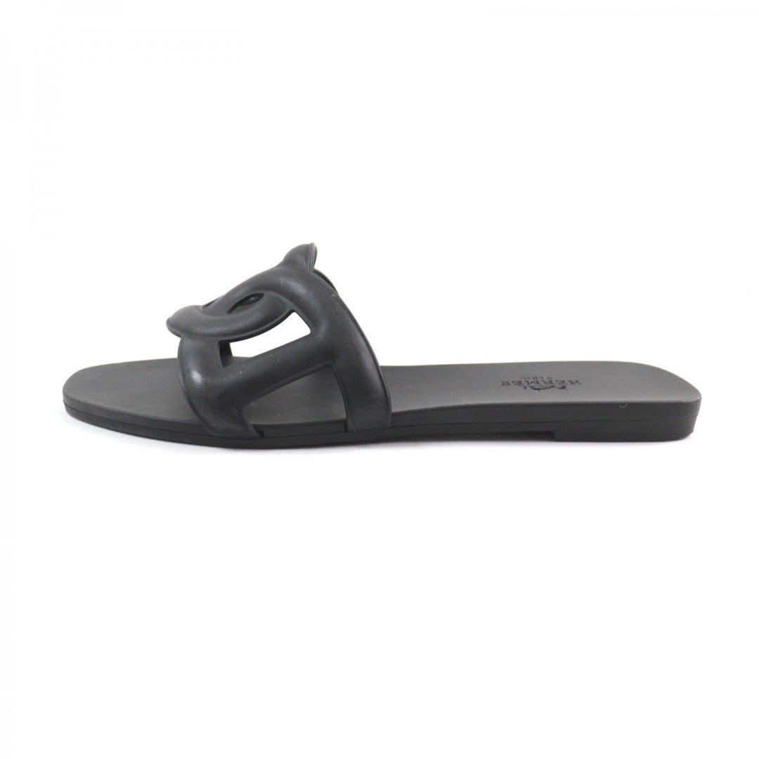 HERMES Sandals Main: Rubber black Aloha Women 35 Used Authentic