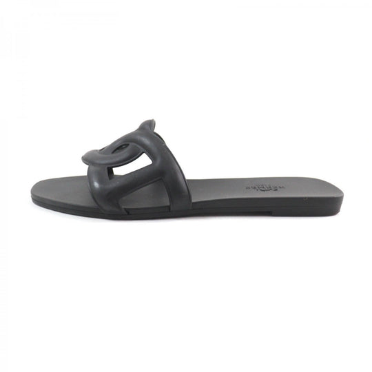 HERMES Sandals Main: Rubber black Aloha Women 35 Used Authentic