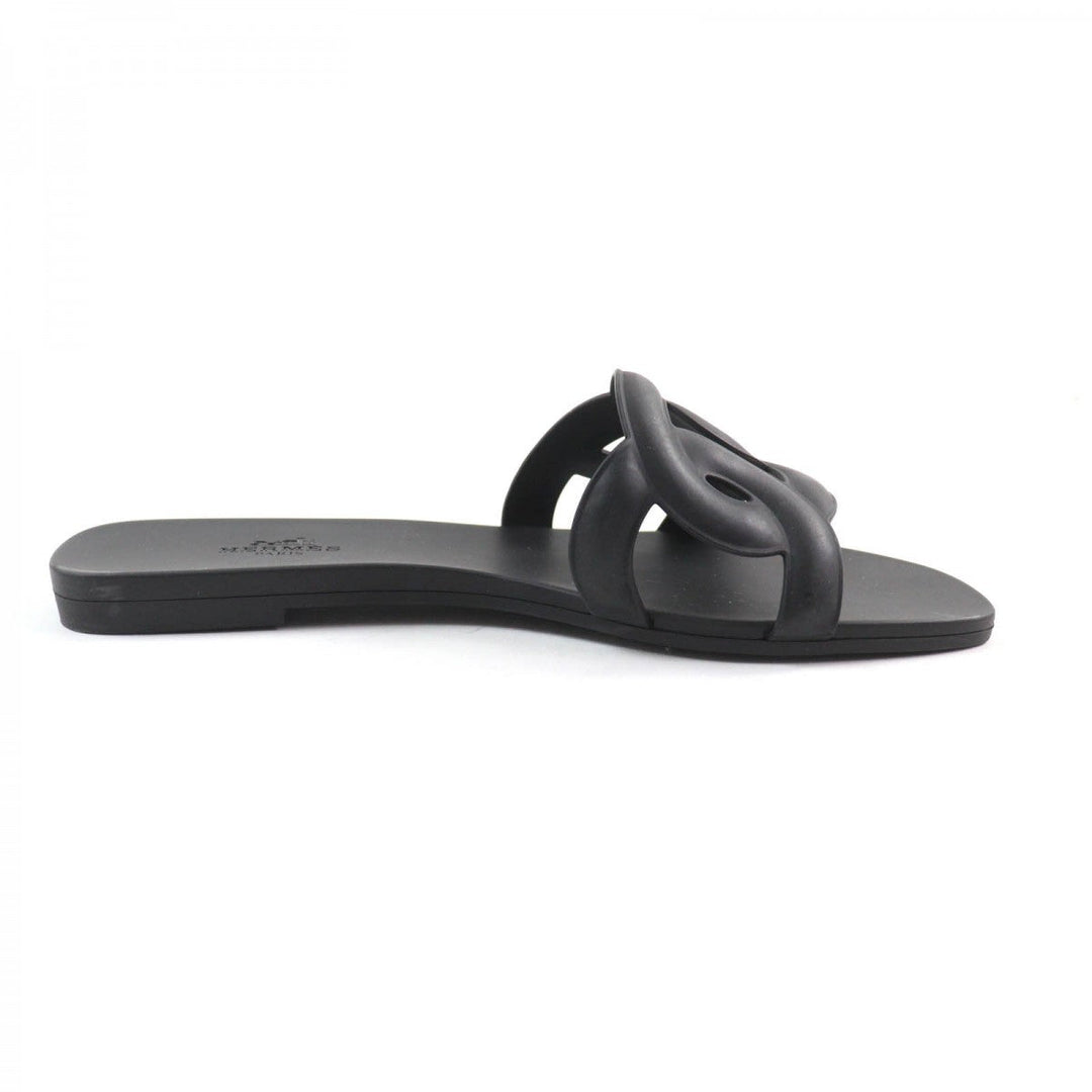HERMES Sandals Main: Rubber black Aloha Women 35 Used Authentic