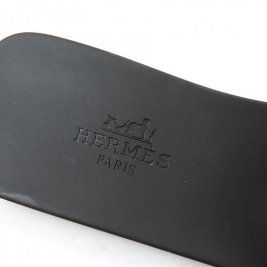 HERMES Sandals Main: Rubber black Aloha Women 35 Used Authentic