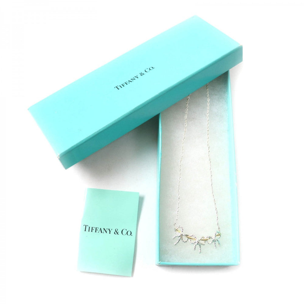 TIFFANY&Co. Necklace Main: SV925, Part: 750 Silver gold Women Used Authentic