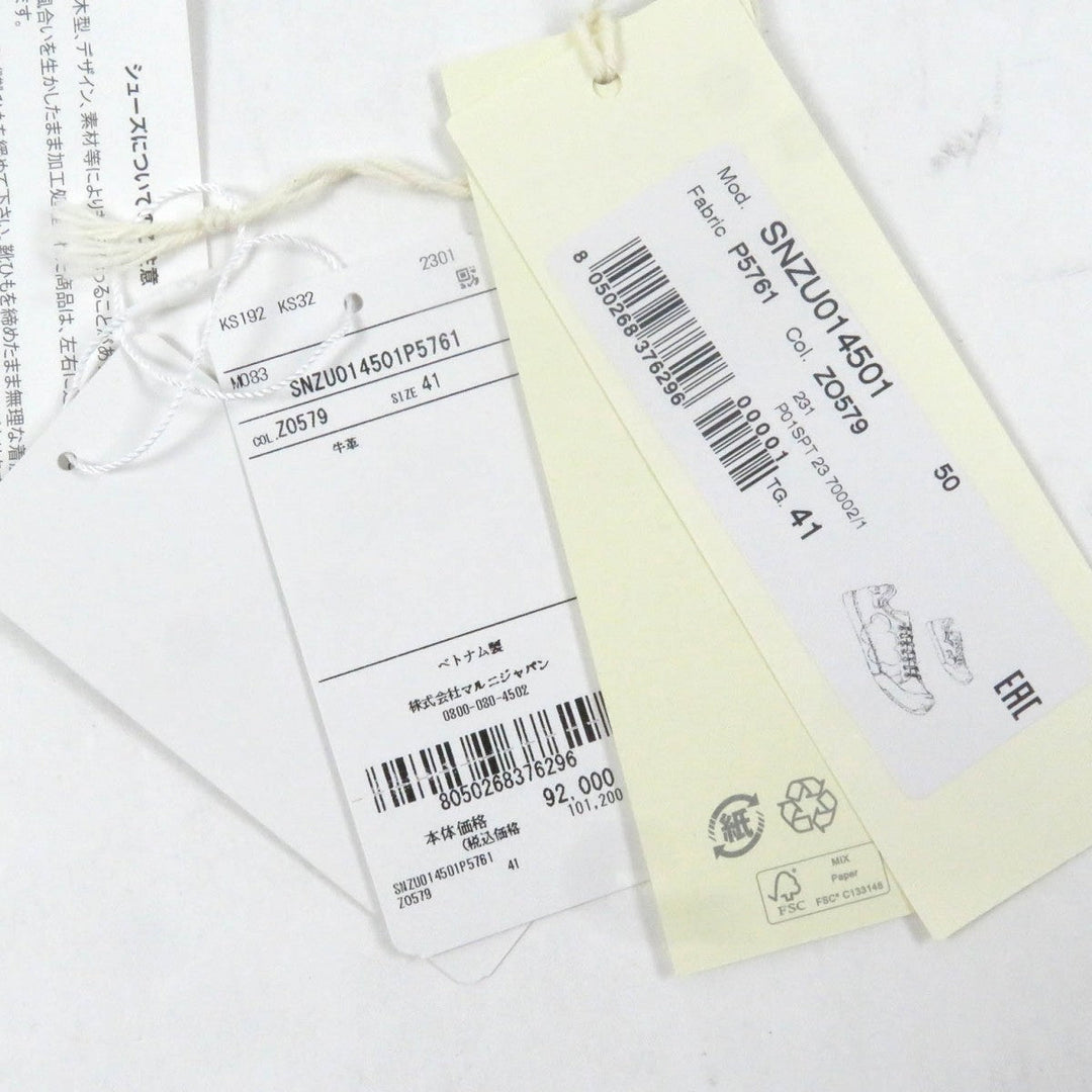 MARNI Low cut sneakers SNZU014501 leather white DADA BUMPER Dada Bumper 41