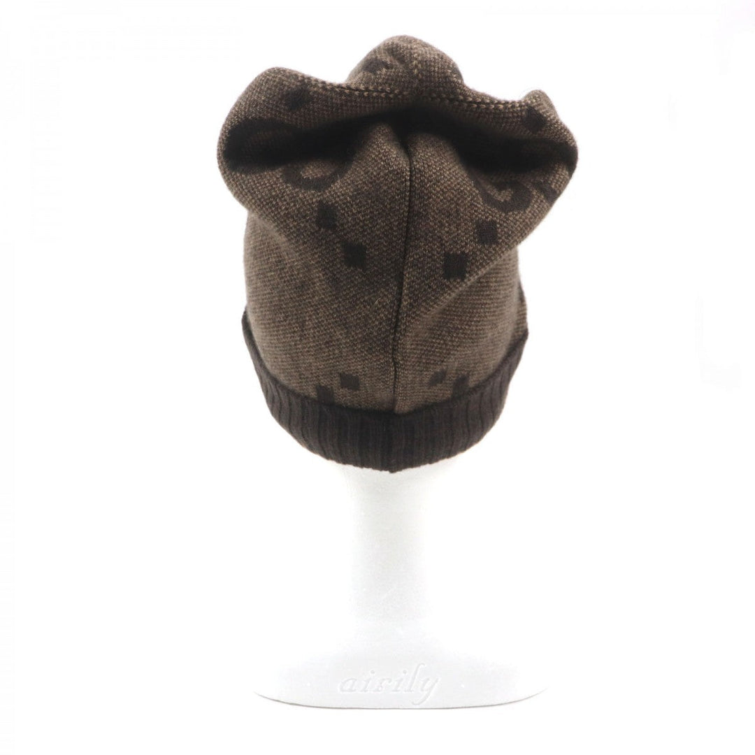 GUCCI Knit cap 676827 Main: 100% cashmere Brown mens M Used Authentic