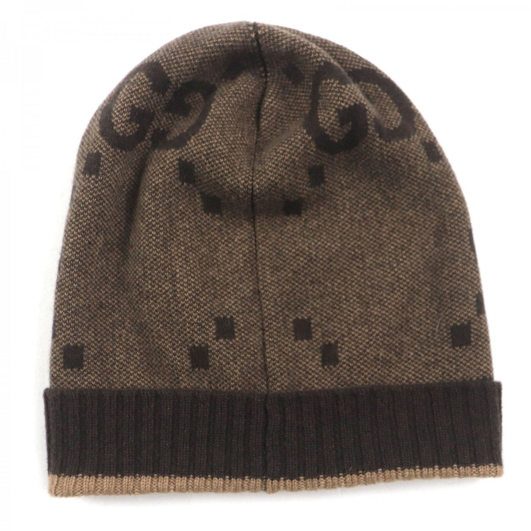 GUCCI Knit cap 676827 Main: 100% cashmere Brown mens M Used Authentic