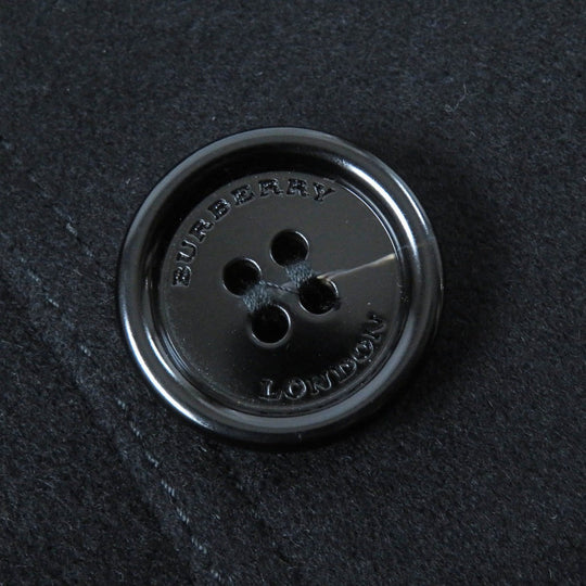 BURBERRY LONDON trench coat Outer: 80% wool, Outer: 20% cashmere, Lining: 100% viscose (rayon), Part: 66% wool, Part: 22% polyamide (nylon) black Women 36 Used Authentic