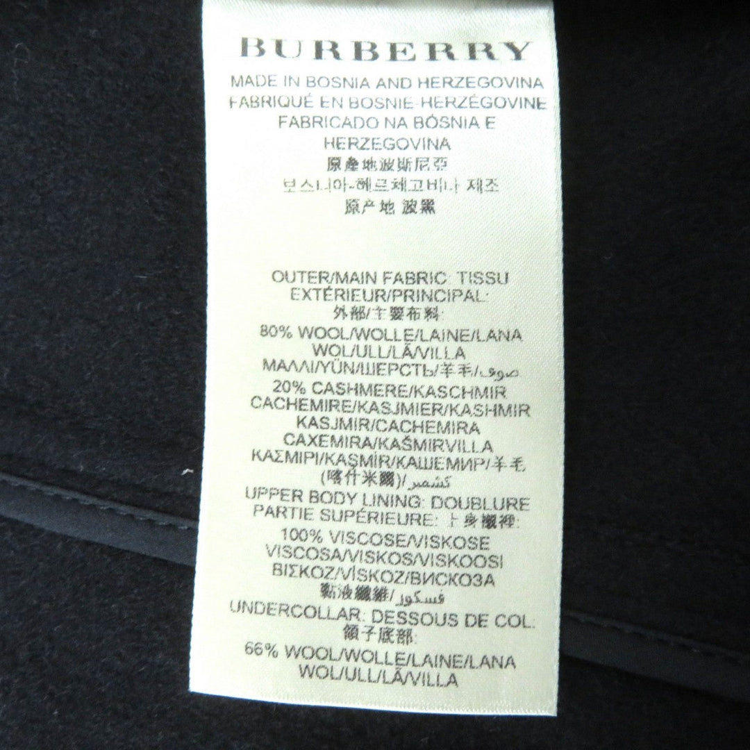 BURBERRY LONDON trench coat Outer: 80% wool, Outer: 20% cashmere, Lining: 100% viscose (rayon), Part: 66% wool, Part: 22% polyamide (nylon) black Women 36 Used Authentic