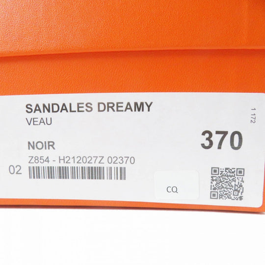 HERMES Sandals Main: Leather black DREAMY Women 37 Used Authentic