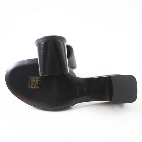 HERMES Sandals Main: Leather black DREAMY Women 37 Used Authentic