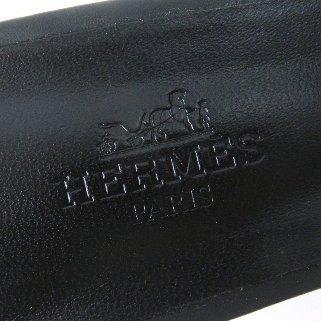 HERMES Sandals Main: Leather black DREAMY Women 37 Used Authentic