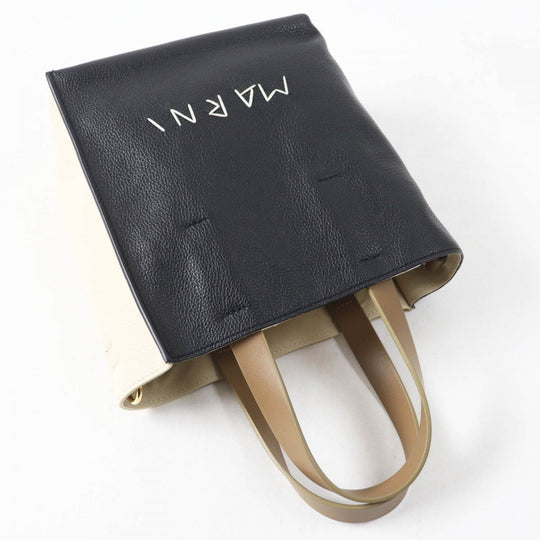 MARNI Shoulder Bag SHMP0040L3P6533 leather black brown beige Museo