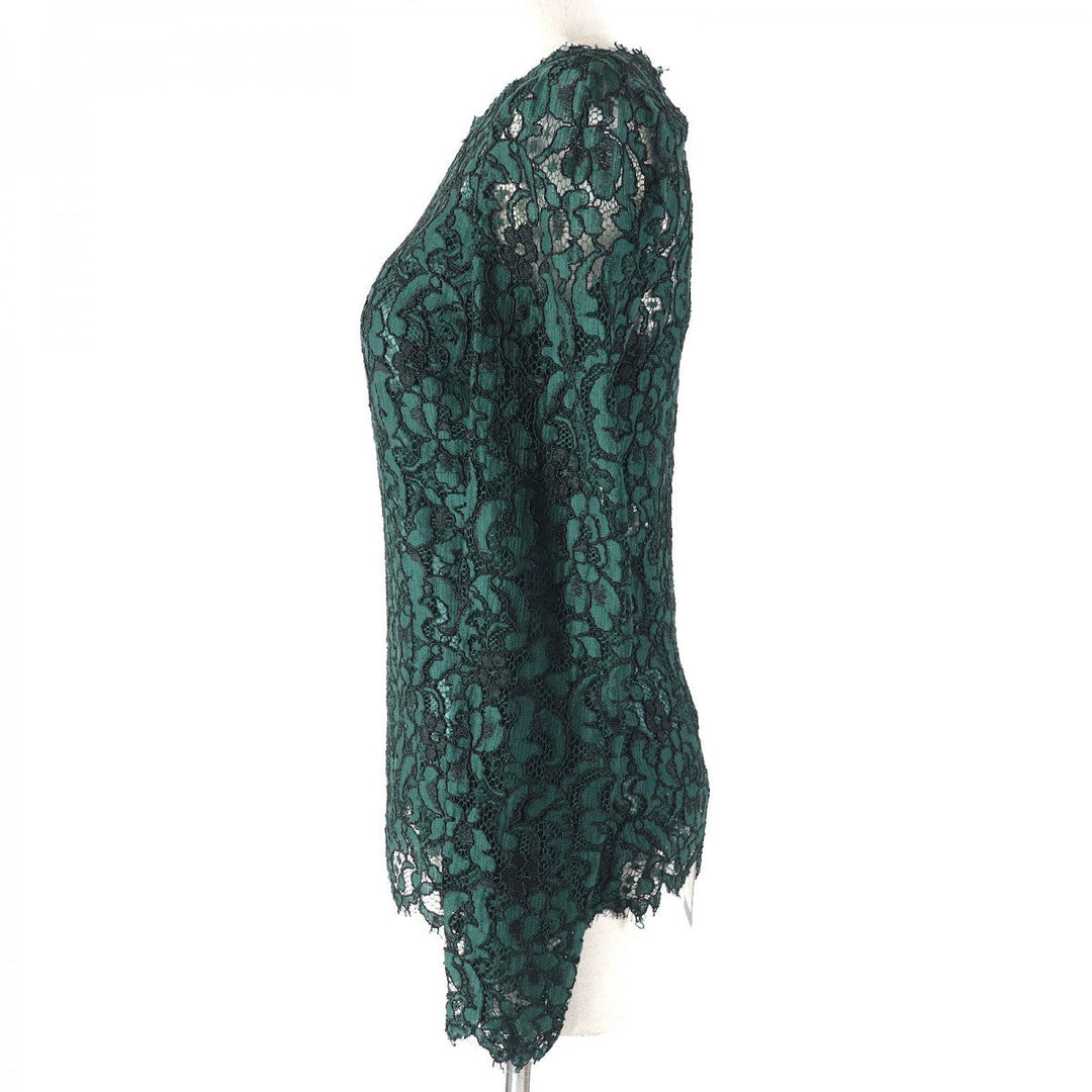 DOLCE&GABBANA Cut Main: 45% rayon, Main: 40% cotton, Main: 10% viscose, Main: 5% nylon, Lining: 76% silk green Women 36 Used Authentic