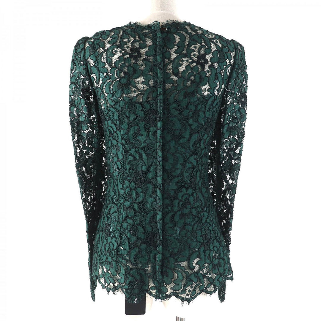 DOLCE&GABBANA Cut Main: 45% rayon, Main: 40% cotton, Main: 10% viscose, Main: 5% nylon, Lining: 76% silk green Women 36 Used Authentic