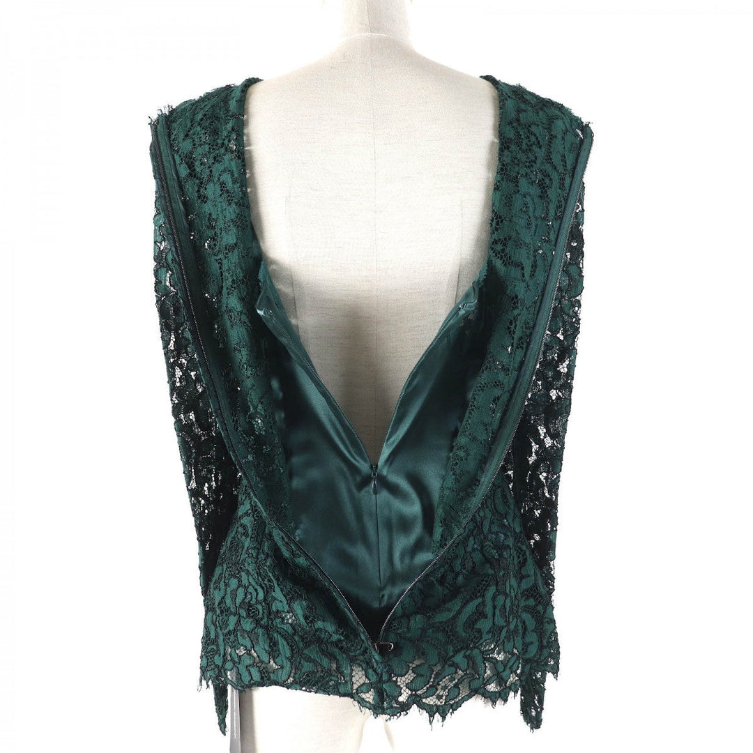 DOLCE&GABBANA Cut Main: 45% rayon, Main: 40% cotton, Main: 10% viscose, Main: 5% nylon, Lining: 76% silk green Women 36 Used Authentic