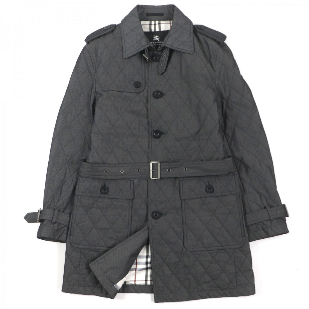 BURBERRY BLACK LABEL trench coat Outer: 60% polyester, Outer: 40% cotton, Filling: 100% polyester, Lining: Cupra, Lining: Polyester Dark gray mens M Used Authentic