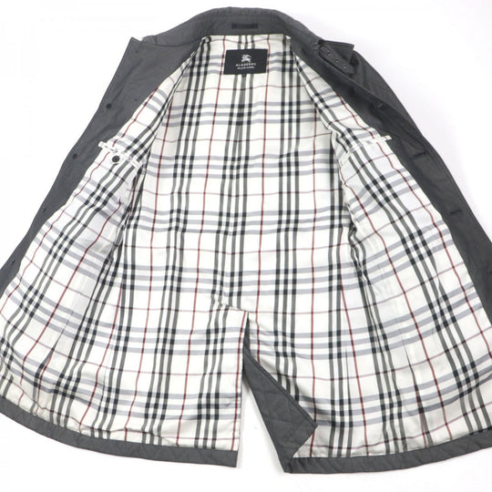 BURBERRY BLACK LABEL trench coat Outer: 60% polyester, Outer: 40% cotton, Filling: 100% polyester, Lining: Cupra, Lining: Polyester Dark gray mens M Used Authentic