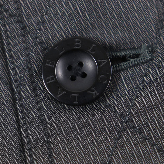 BURBERRY BLACK LABEL trench coat Outer: 60% polyester, Outer: 40% cotton, Filling: 100% polyester, Lining: Cupra, Lining: Polyester Dark gray mens M Used Authentic