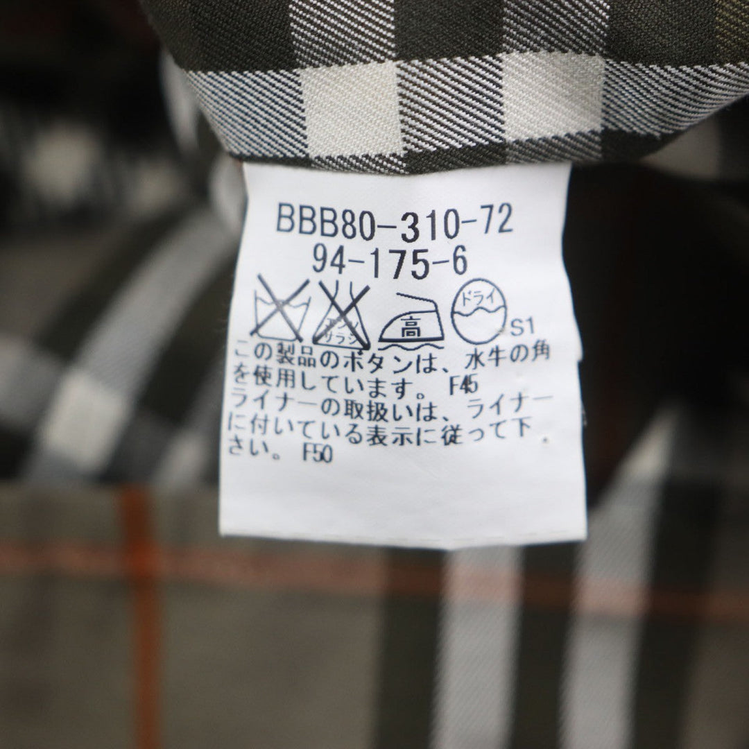 BURBERRY LONDON Stainless collar coat Outer: 100% cotton, Lining: cotton, Sleeve lining: polyester, Liner: 90% wool, Liner: 10% cashmere iridescent mens Used Authentic