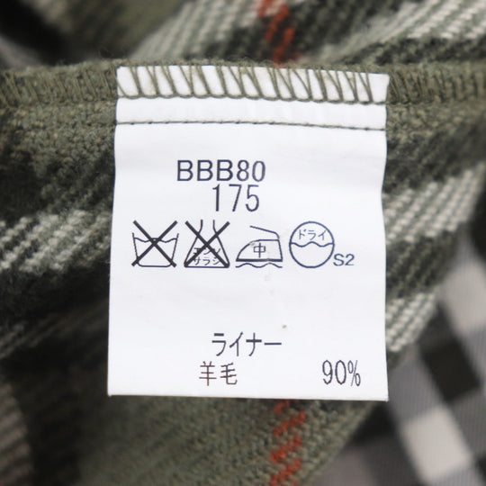 BURBERRY LONDON Stainless collar coat Outer: 100% cotton, Lining: cotton, Sleeve lining: polyester, Liner: 90% wool, Liner: 10% cashmere iridescent mens Used Authentic