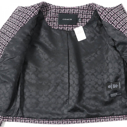 COACH No color jacket CO841 Main: 53% polyester, Main: 47% acrylic, Lining: 58% polyester, Lining: 42% rayon Black Pink White Women XS Used Authentic