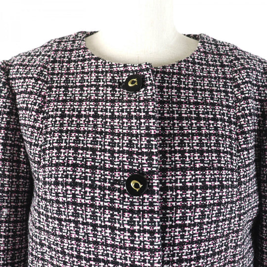 COACH No color jacket CO841 Main: 53% polyester, Main: 47% acrylic, Lining: 58% polyester, Lining: 42% rayon Black Pink White Women XS Used Authentic